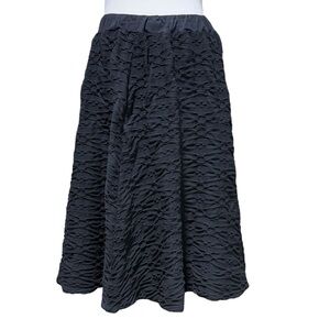 Niche Nilgun Derman Ridge Knit Below Knee Skirt Medium Pull On Lagenlook Artsy